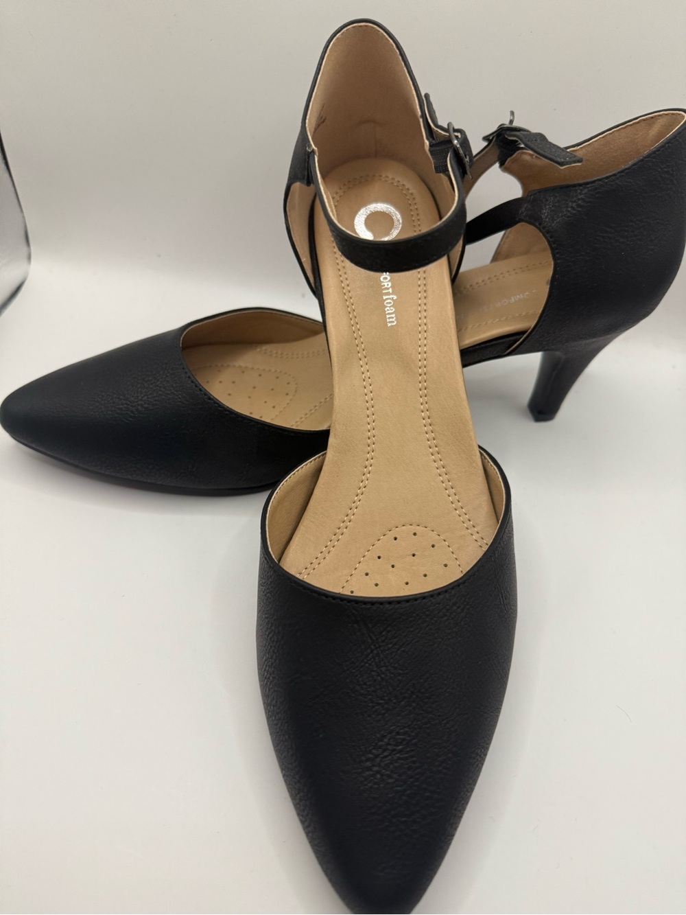 Men's Black Pointed Heel Dress Shoes